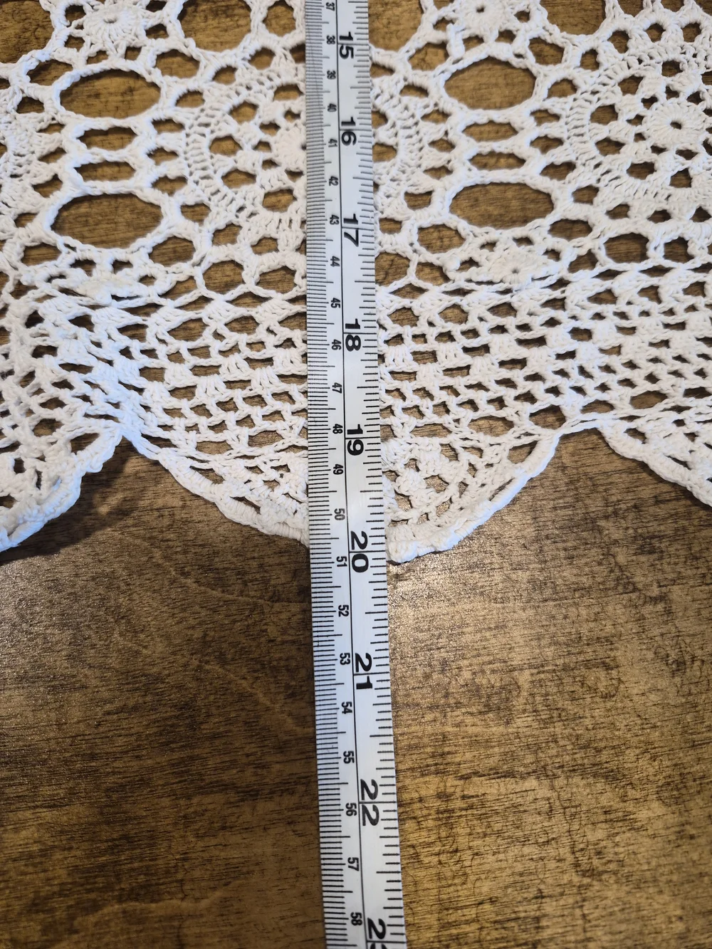 Handmade Cream Crochet Table Runner
